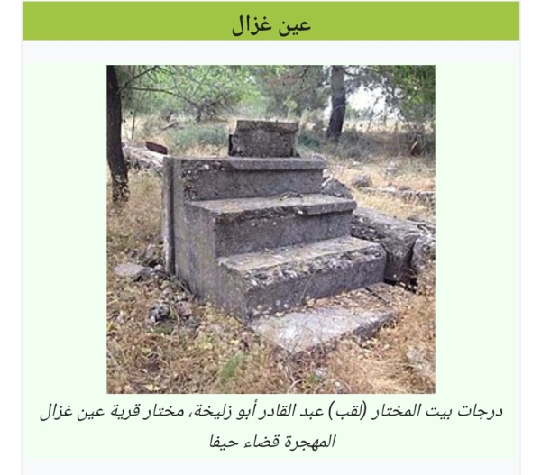 عين غزال / قرى جبل الكرمل | موسوعة القرى الفلسطينية